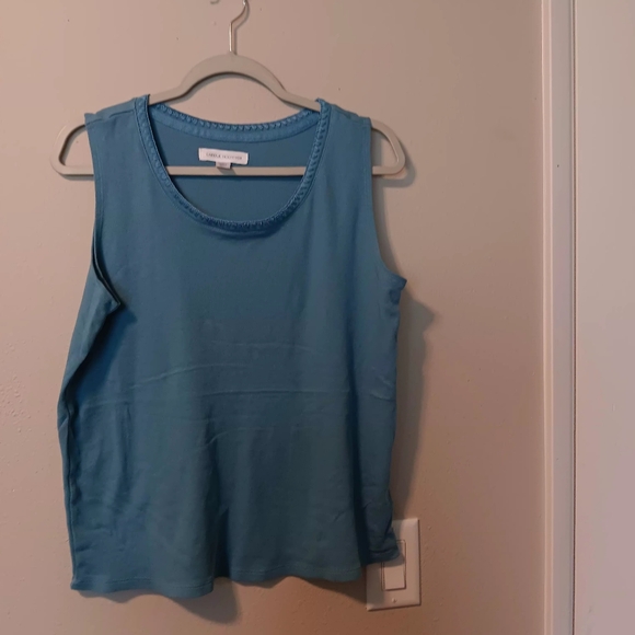 Carole Hochman Sleeveless Blue Tank Top - Picture 6 of 8